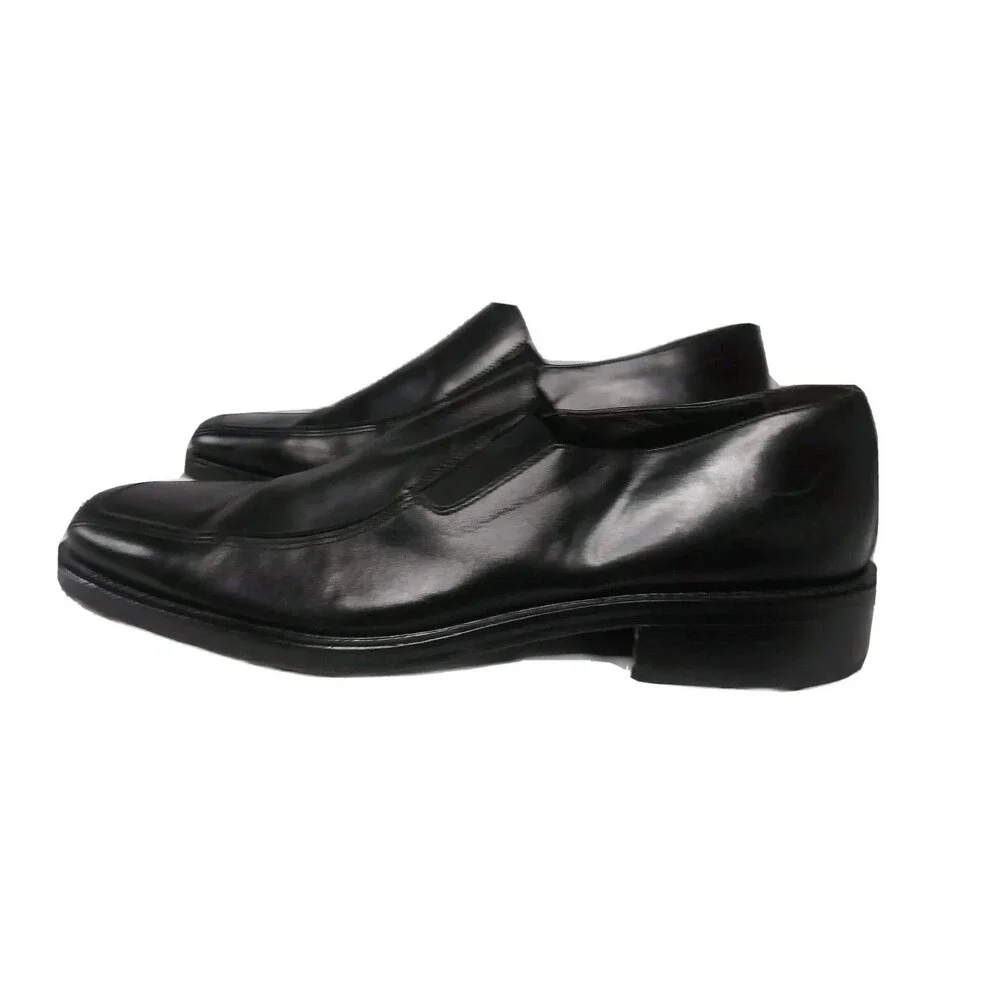 Johnston & Murphy Black Leather Shoes Men's Size 11 M Handcrafted in Italy